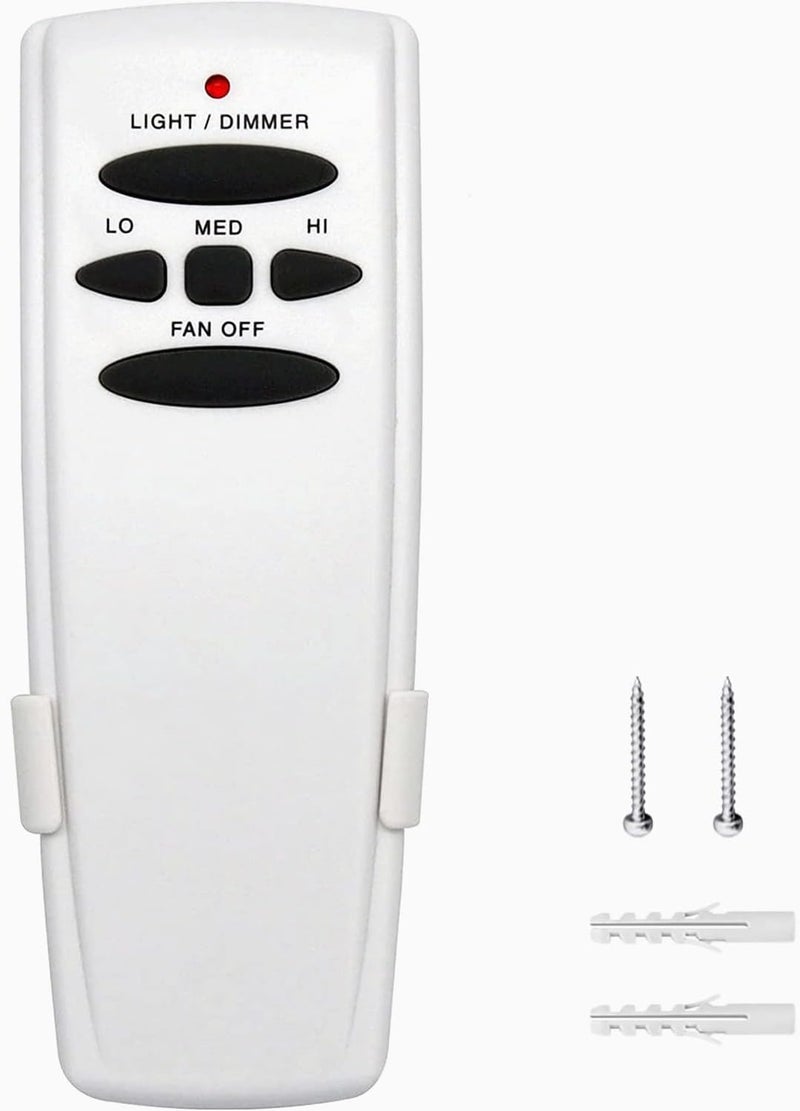 Onisamt Hampton Bay Hunter Ceiling Fan Remote Control Replacement for FanHD HD5 UC7078T RR7079T L3H2010FANHD L3H2014FANHD,3-Speed with Light Dimmer,with Wall Mount - Image 1